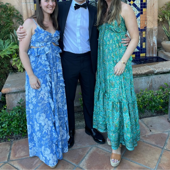 PALACE DRESS IN BLUE & WHITE FLORAL - Picture 3 of 6